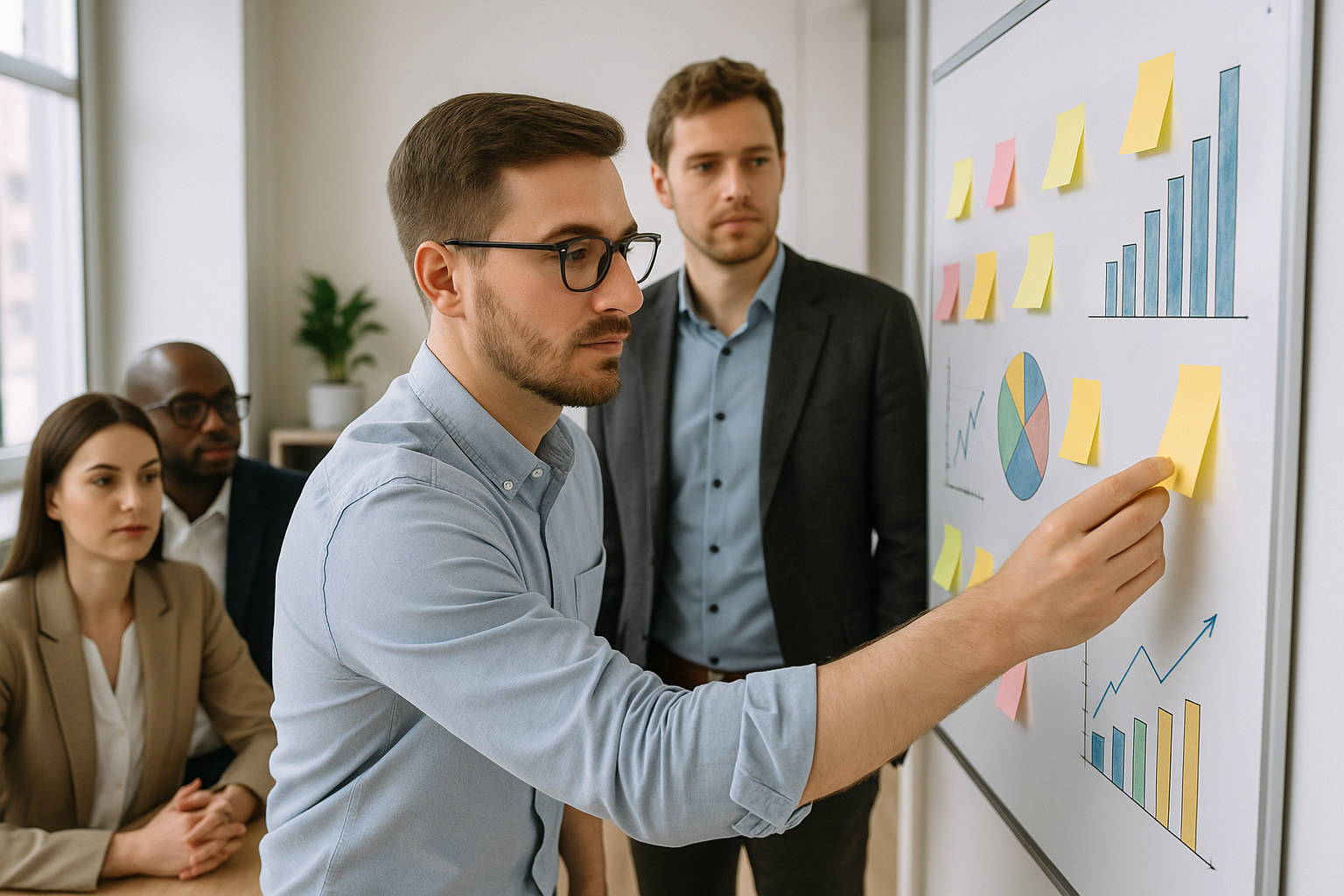 Finance team working